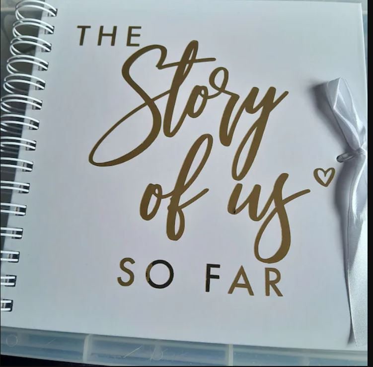 The Story of Us So Far Sticker, A4 A5 for Scrapbook Cover, Vinyl Decal Sticker for Wedding Album, Front Cover For Our Story Album or Journal