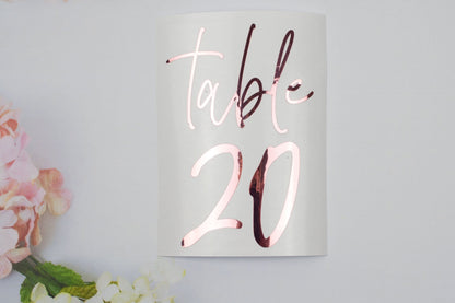 Custom Set of Vinyl Table Numbers for DIY Wedding Signs - Any Number Range - Zingaboo