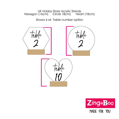 Custom Set of Vinyl Table Numbers for DIY Wedding Signs - Any Number Range - Zingaboo