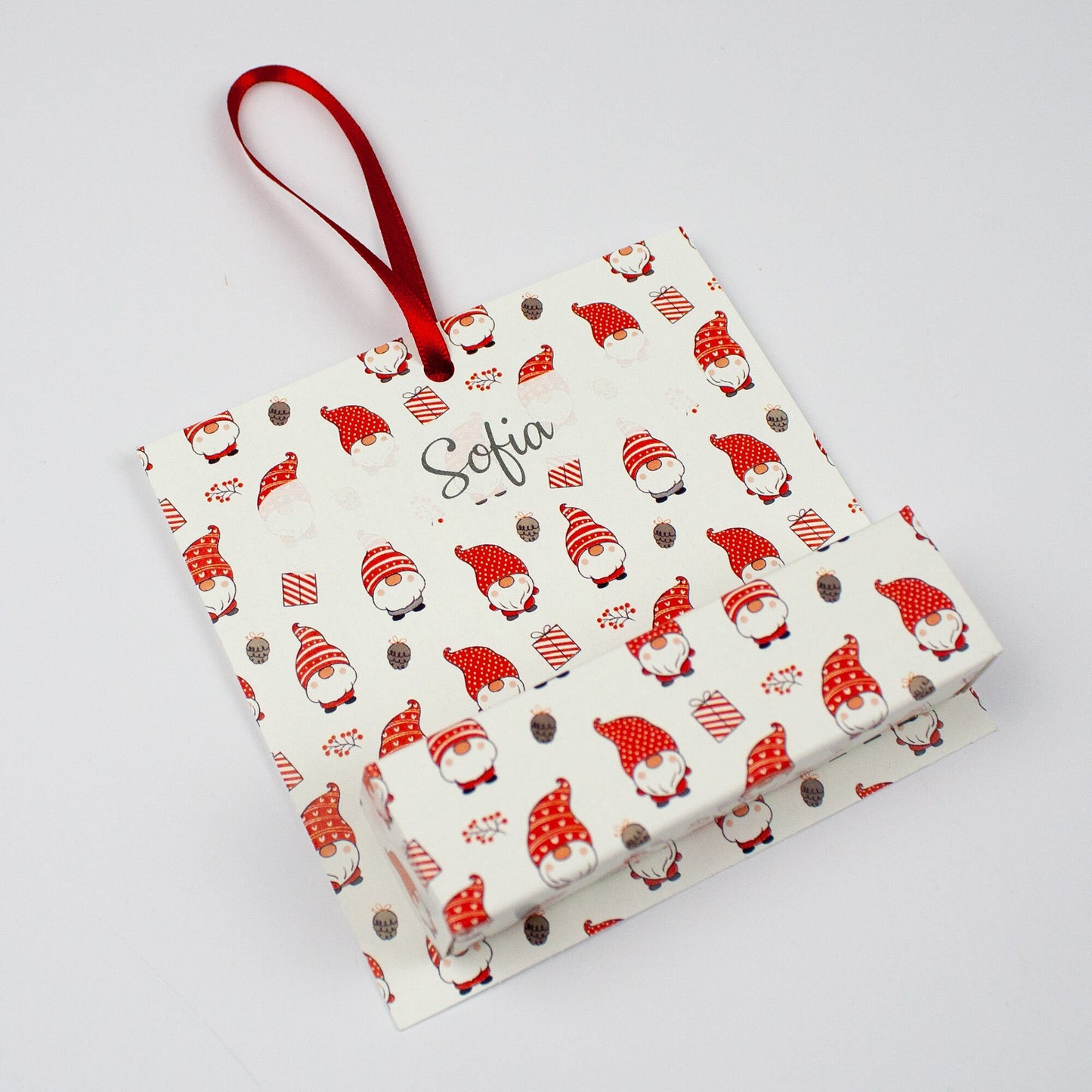 Personalised Christmas Money Wallet Holder Box, Eco friendly and Sustainable Christmas Decoration Made From Card