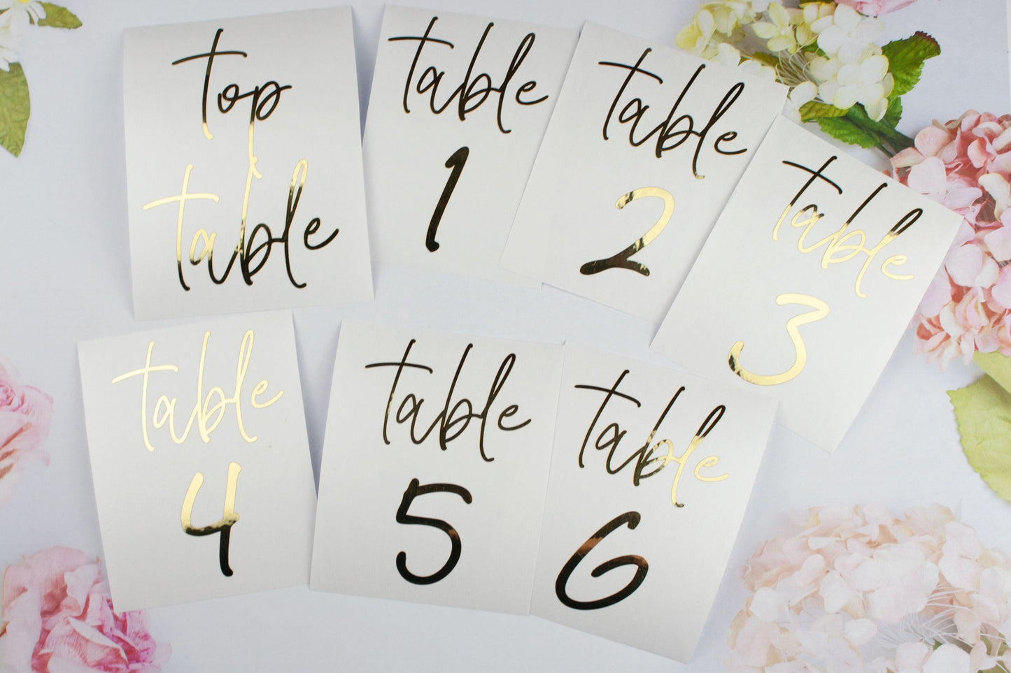 Custom Set of Vinyl Table Numbers for DIY Wedding Signs - Any Number Range - Zingaboo