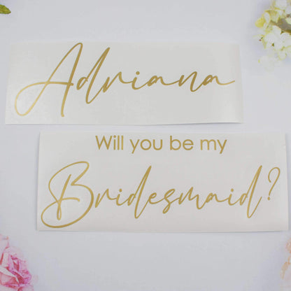 Bridesmaid Proposal Decal Sticker | Personalised | Zingaboo