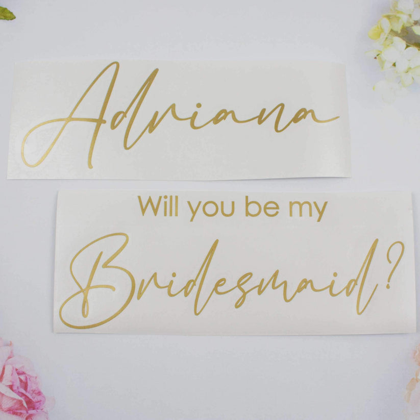 Bridal Proposal Box Decal Stickers. Will You Be My Bridesmaid, Maid of ...