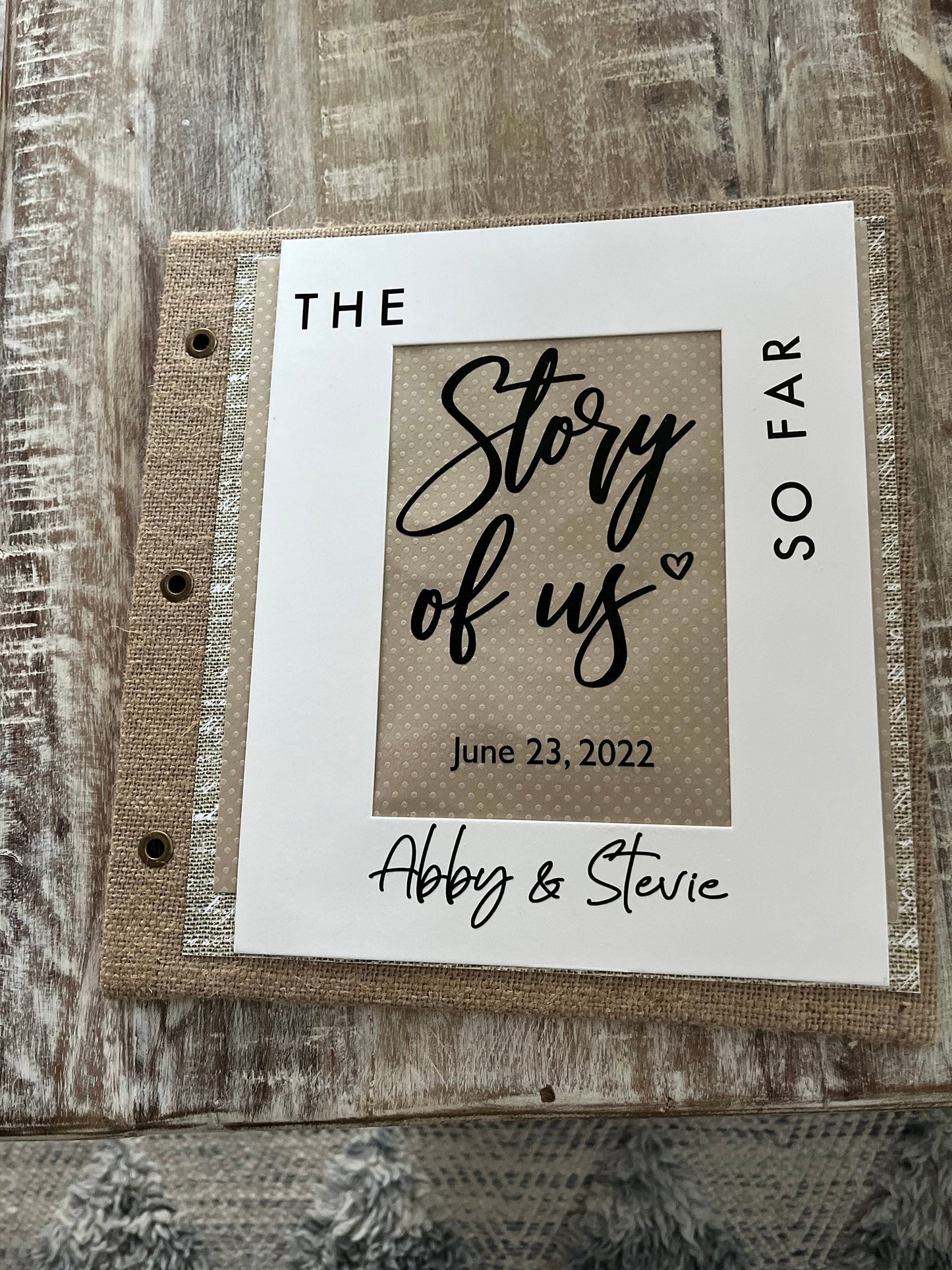 The Story of Us So Far Sticker, A4 A5 for Scrapbook Cover, Vinyl Decal Sticker for Wedding Album, Front Cover For Our Story Album or Journal