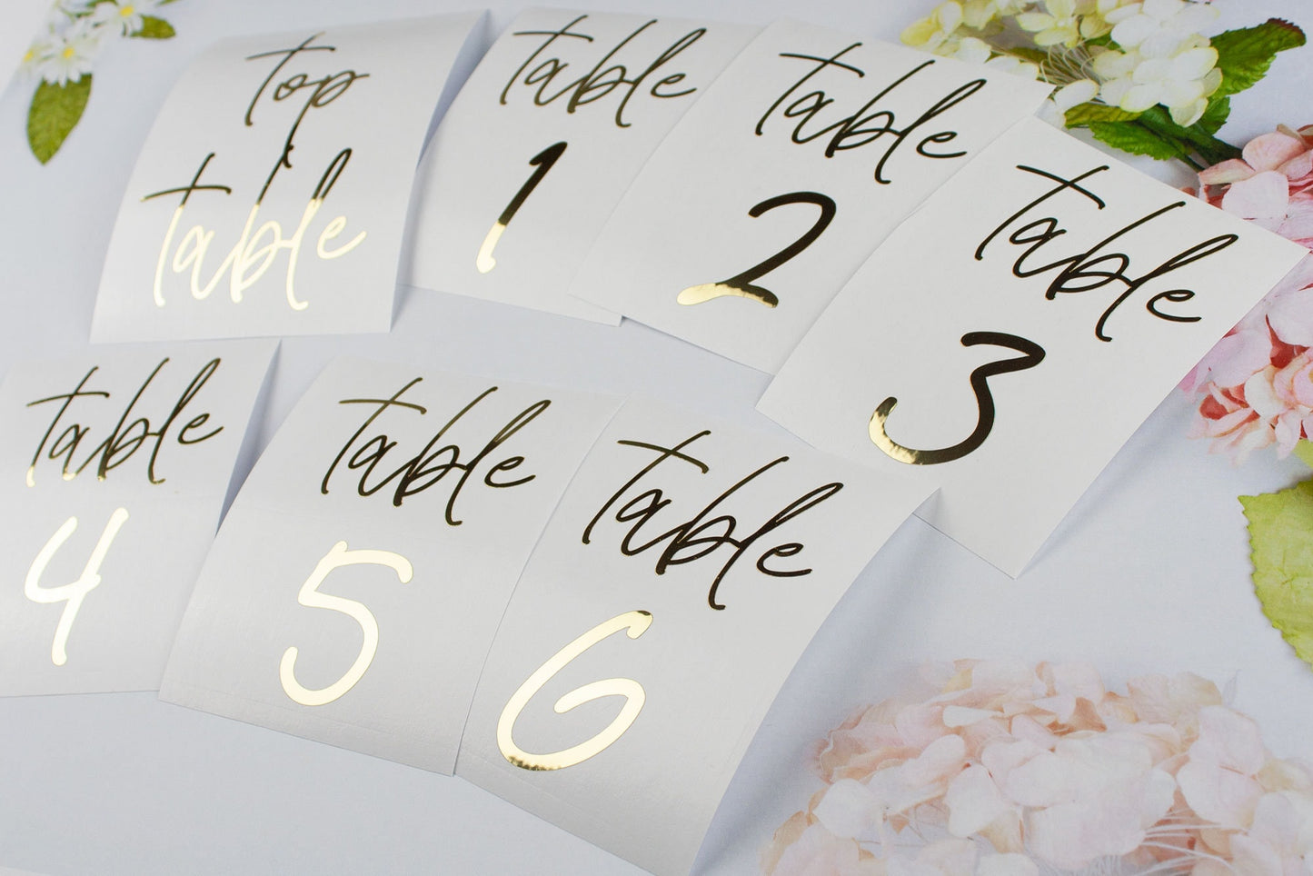 Custom Set of Vinyl Table Numbers for DIY Wedding Signs - Any Number Range - Zingaboo