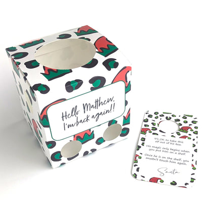 Elf Arrival Box with Elf Leopard Print - Zingaboo
