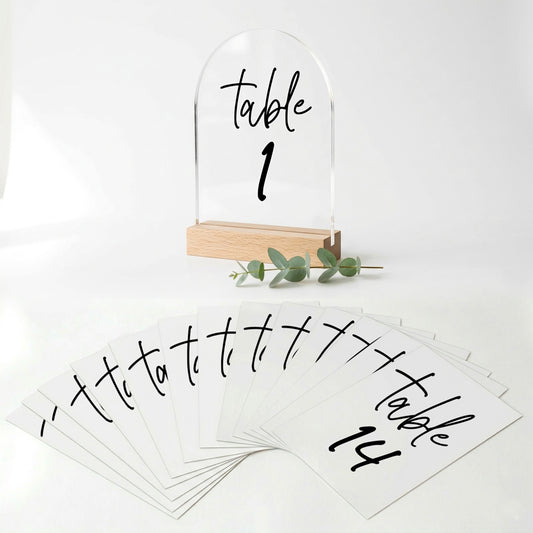 Custom Set of Vinyl Table Numbers for DIY Wedding Signs - Any Number Range - Zingaboo