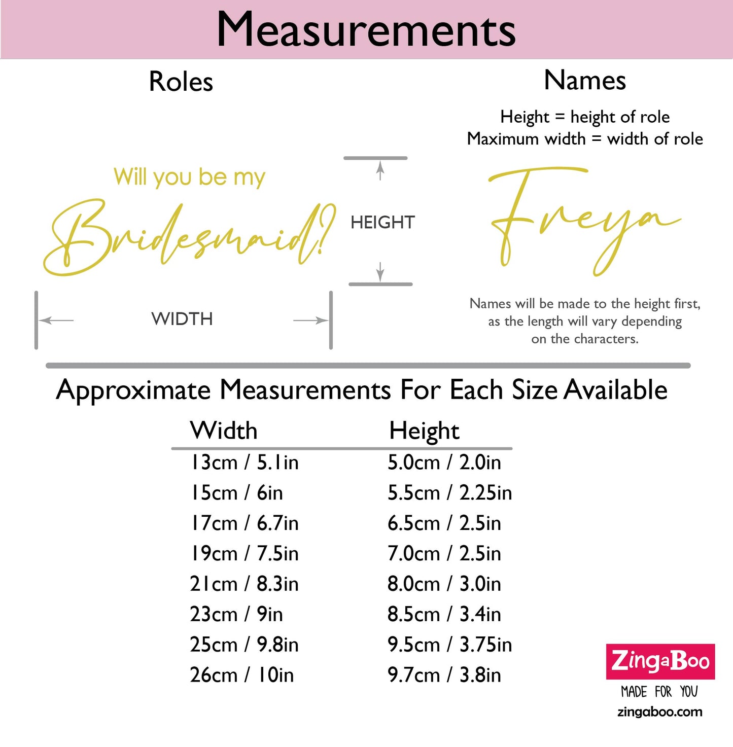 Bridesmaid Proposal Decal Sticker | Personalised | Zingaboo