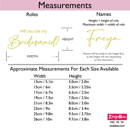 Bridesmaid Proposal Decal Sticker | Personalised | Zingaboo