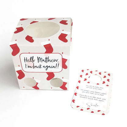 Elf Arrival Box - red stocking design - zingaboo