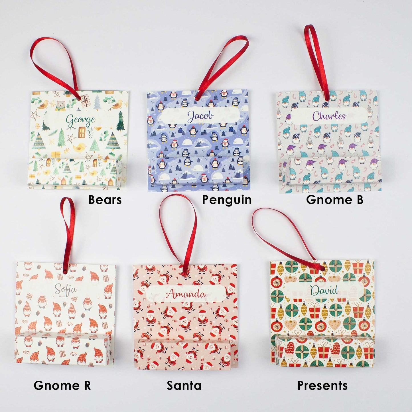 Personalised Christmas Money Wallet Holder Box, Eco friendly and Sustainable Christmas Decoration Made From Card