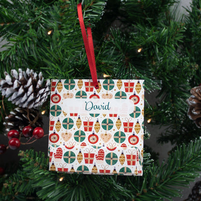 Personalised Christmas Money Wallet Holder Box, Eco friendly and Sustainable Christmas Decoration Made From Card