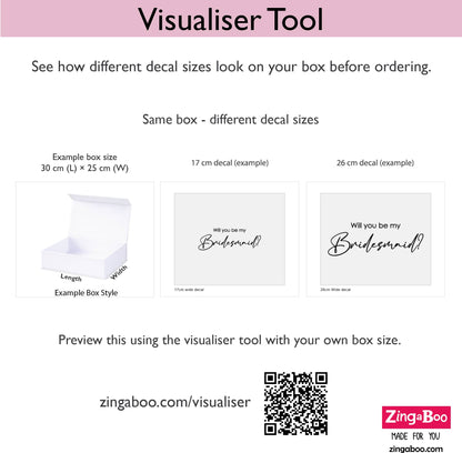 Bridesmaid Proposal Decal Sticker | Personalised | Zingaboo